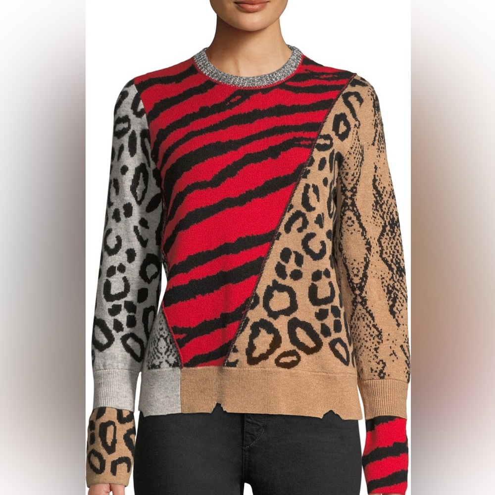 Zadig + Voltaire Delly Animal-Print sweater size M